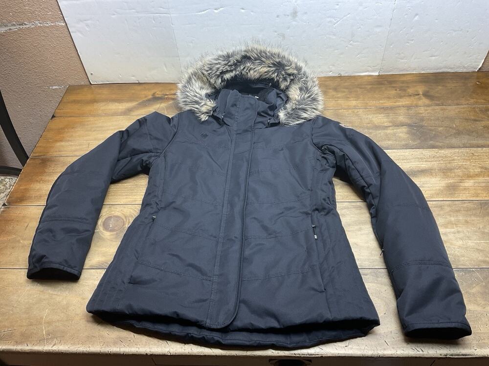 Obermeyer Tuscany II Insulated Jacket Black Parka Hooded Women's Size 8